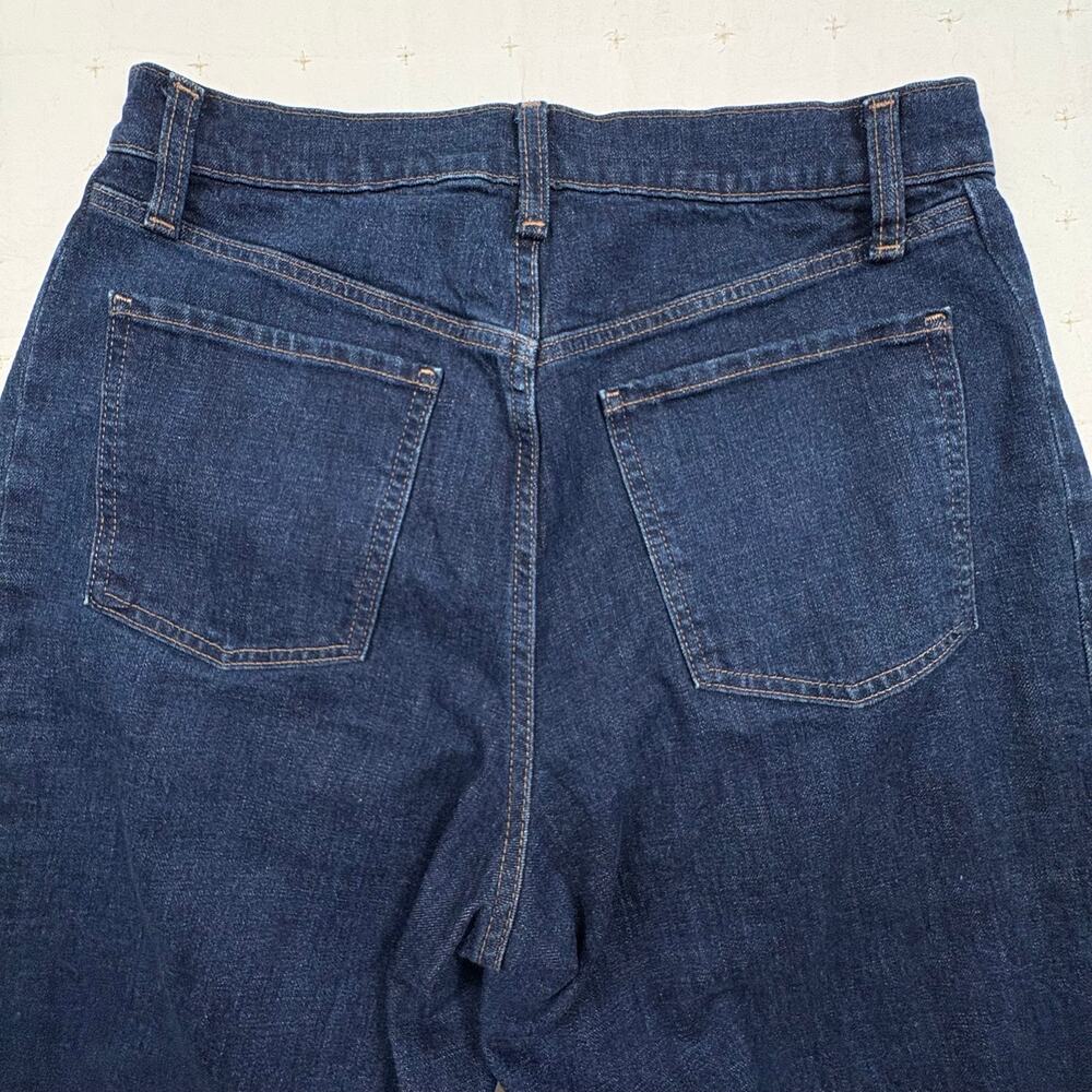 Old Navy High-Rise Barrel Leg Jeans Women's 10 Dark Blue Casual Chic - Picture 4 of 10